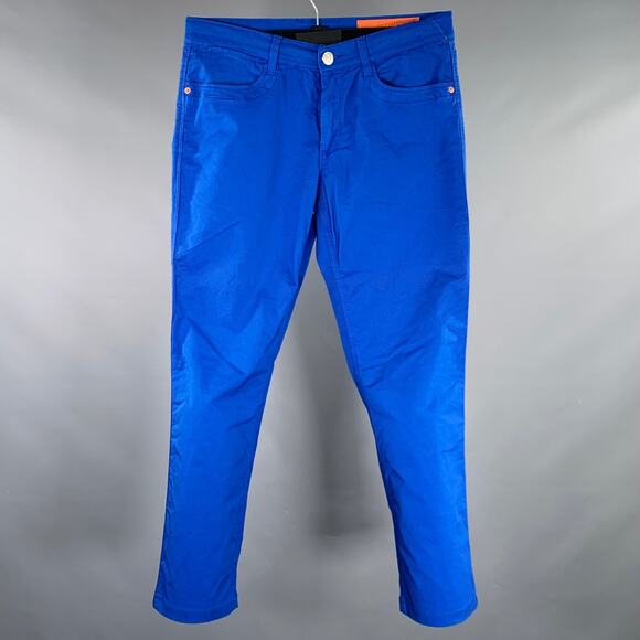 DIRK BIKKEMBERGS Size 32 Blue Cotton Blend 5 Pocket Casual Pants - Picture 1 of 7